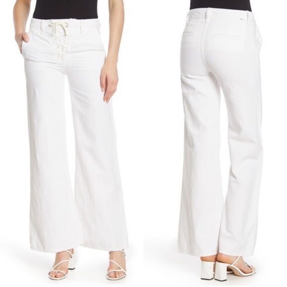 NWT MOTHER The Tie-Up Roller Wide Leg Twill Pants - Picture 1 of 9